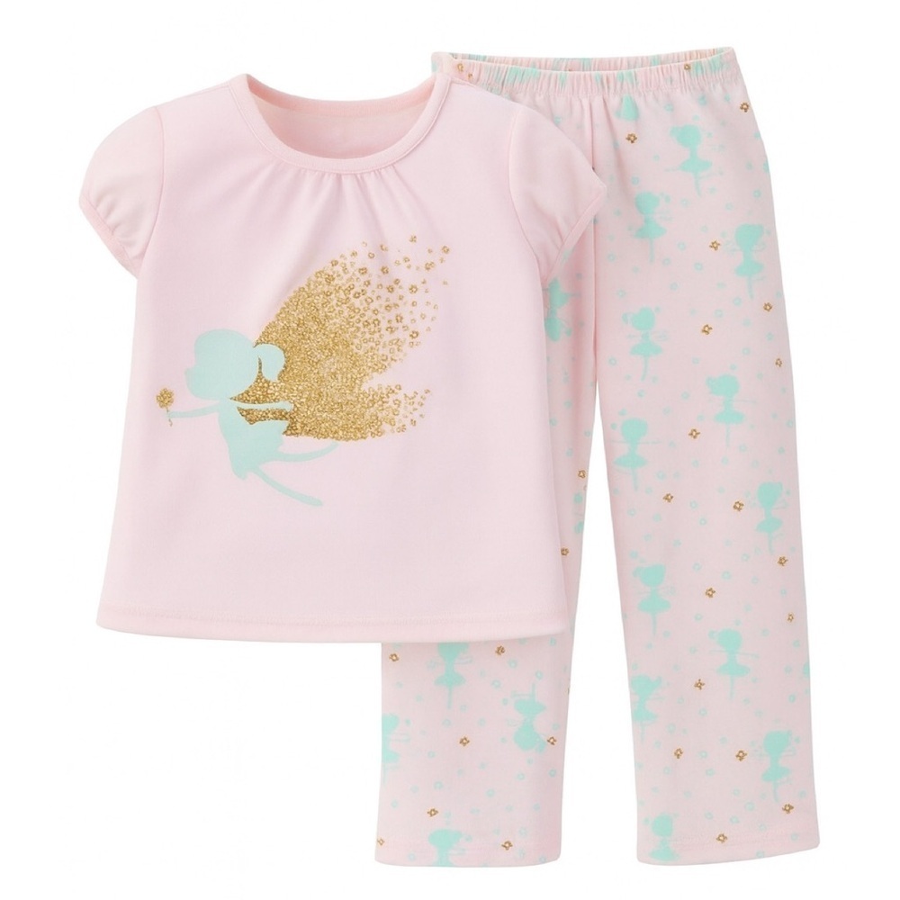 Pink Fairy Graphic Top And Matching Pajama Pants Set